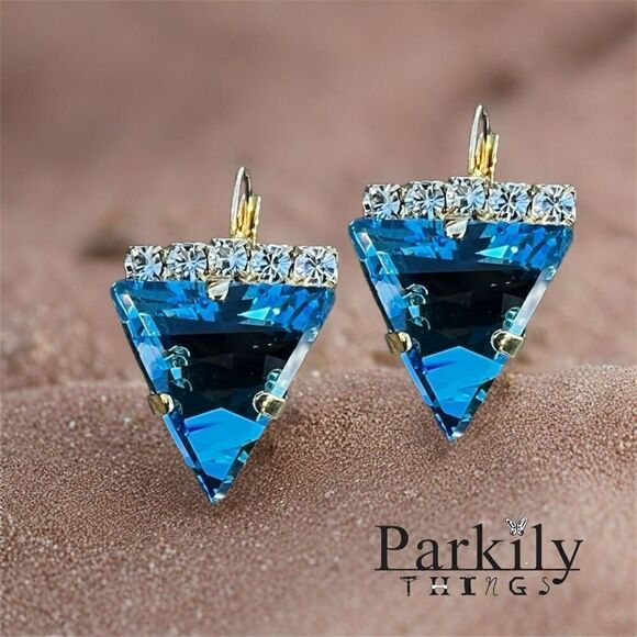 Handcrafted earrings with Swarovski crystal - Picture 1 of 5